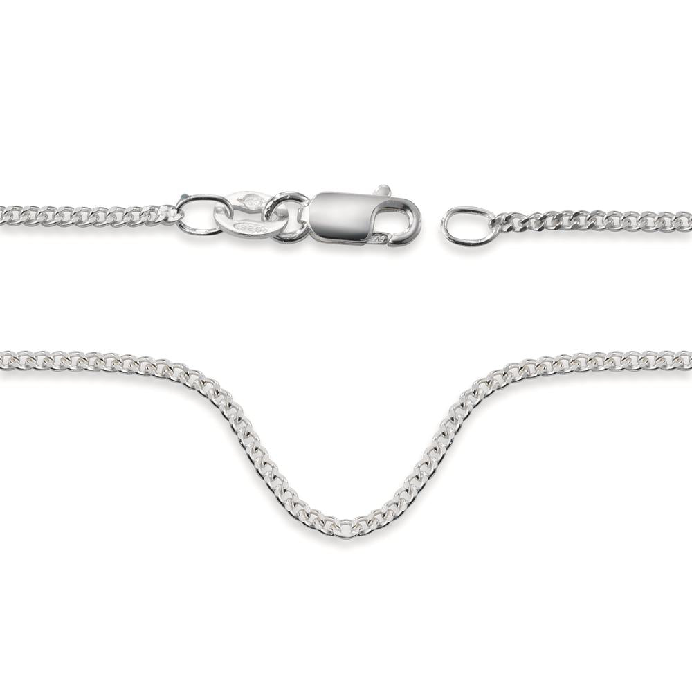 Curb-Necklace Silver 36 cm