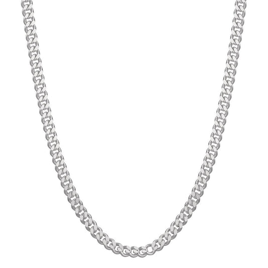 Curb-Necklace Silver 50 cm