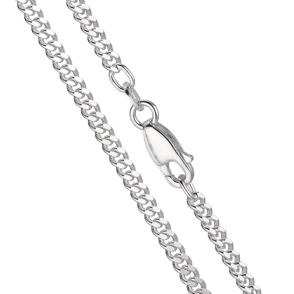 Curb-Necklace Silver 50 cm