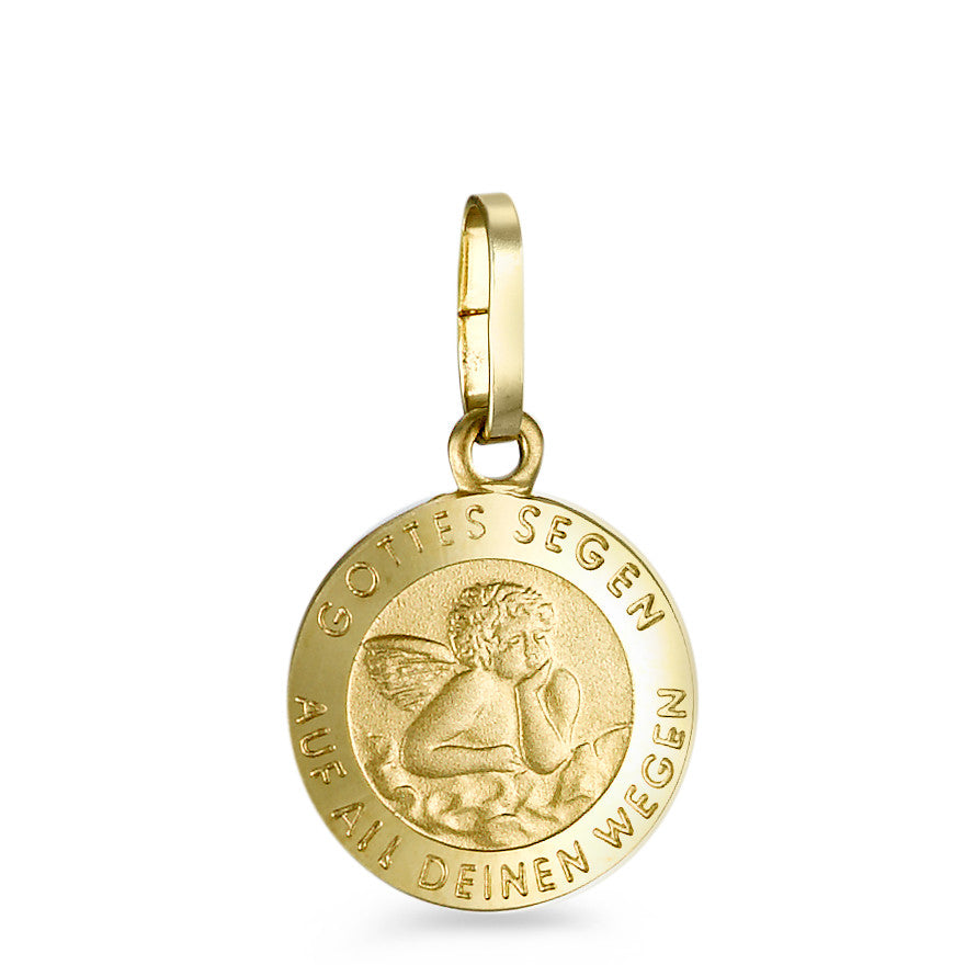 Pendant 9k Yellow Gold Guardian Angel Ø10 mm