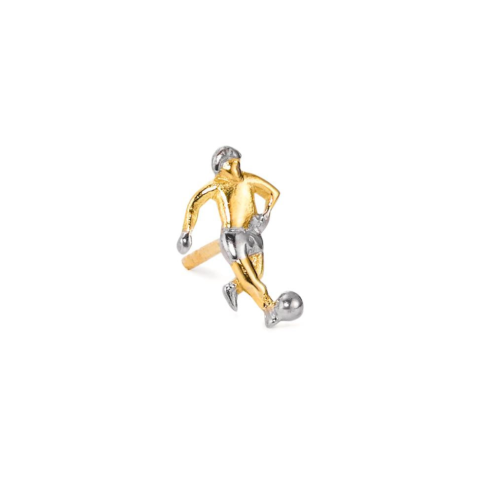 Single stud earring 9k Yellow Gold Football