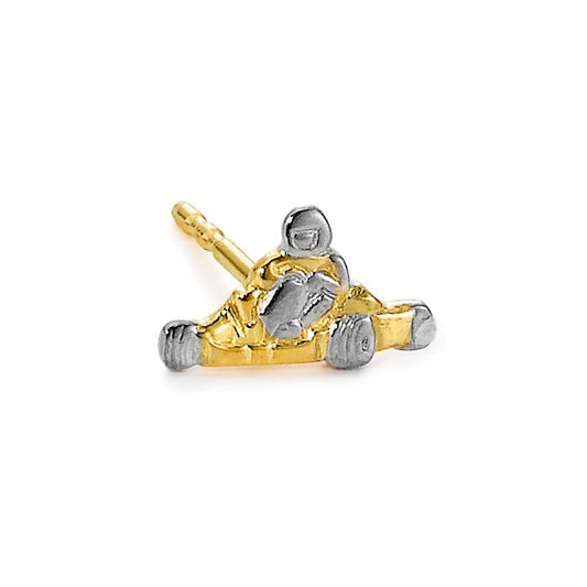 Single stud earring 9k Yellow Gold Go-Cart