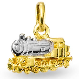 Pendant 18k Yellow Gold Locomotive