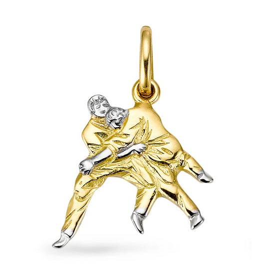 Pendant 18k Yellow Gold Swiss Wrestling