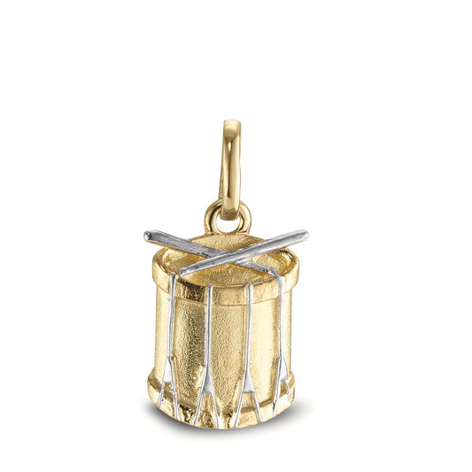 Pendant 18k Yellow Gold Drum