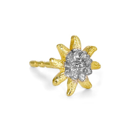 Single stud earring 18k Yellow Gold Edelweiss Ø8 mm