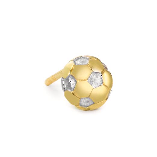 Single stud earring 18k Yellow Gold Football