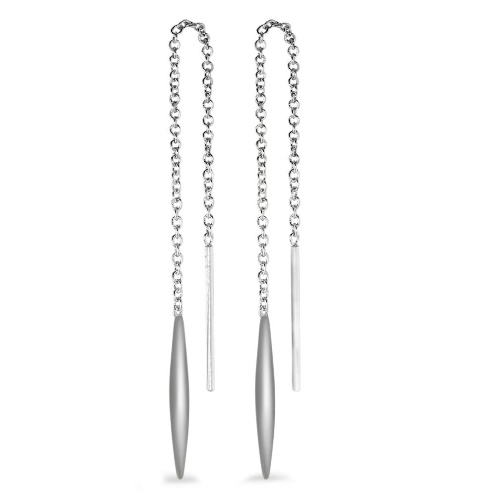 Threader Earrings Silver Rhodium plated