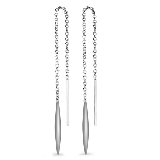 Threader Earrings Silver Rhodium plated