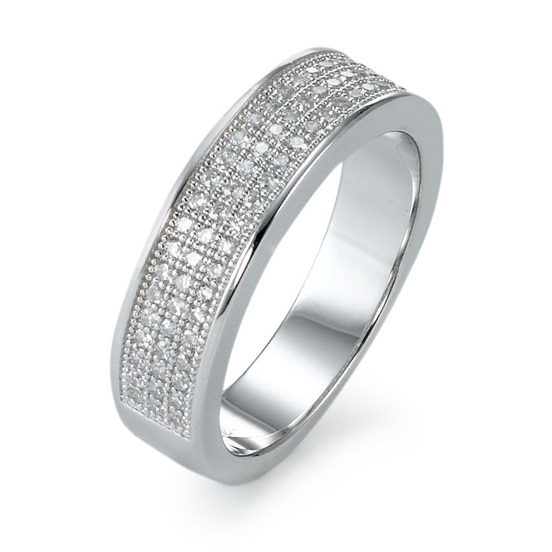 Ring Silver Zirconia Rhodium plated