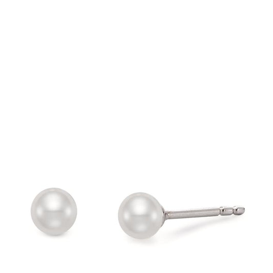 Stud earrings Silver Rhodium plated