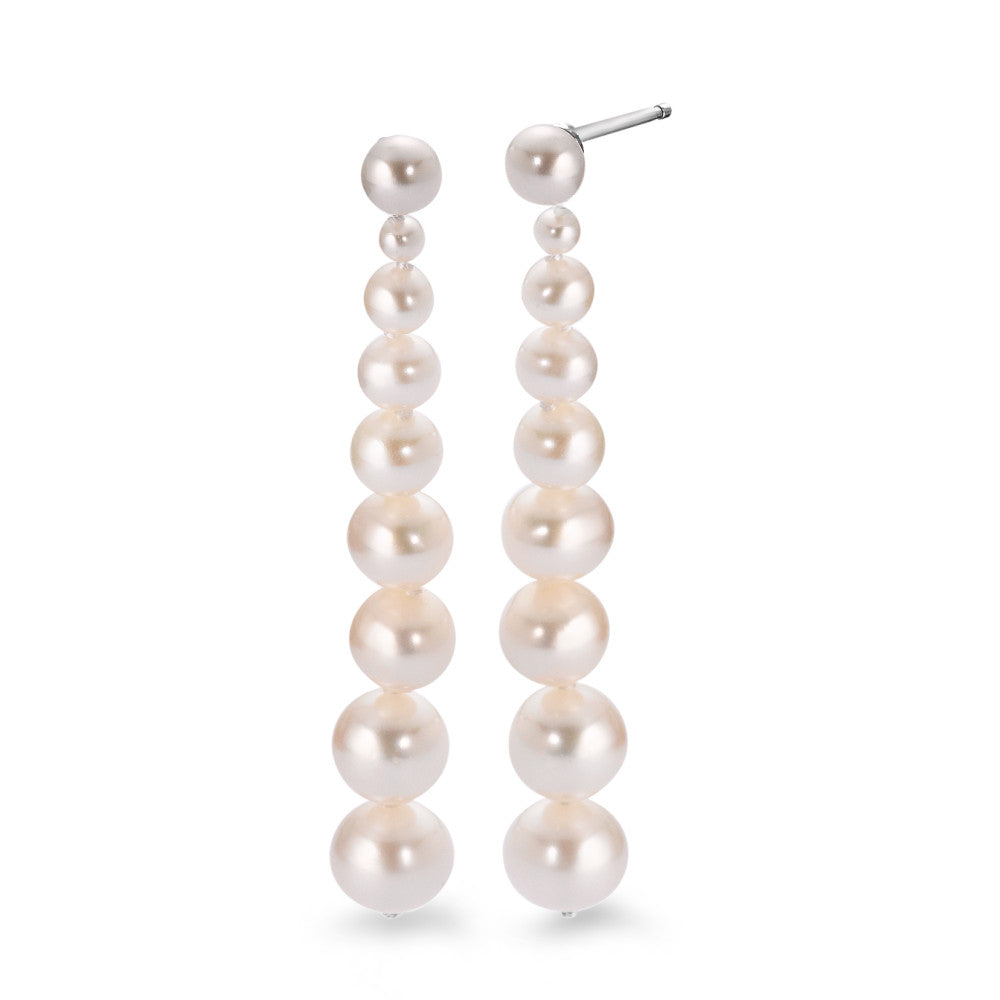 Drop Earrings Silver Rhodium plated Freshwater pearl