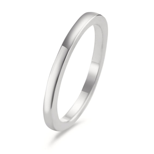 Stacking ring Silver Rhodium plated