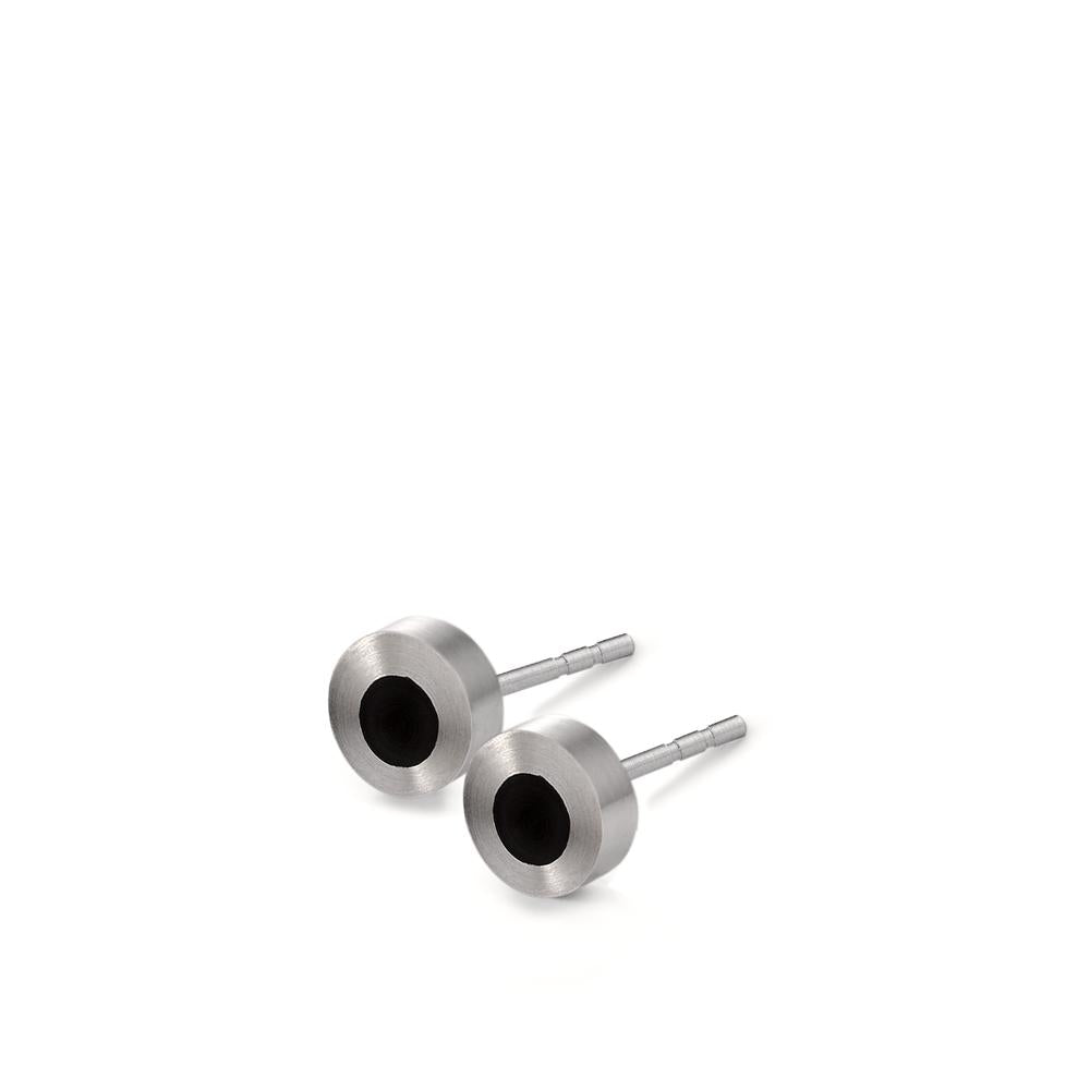 Stud earrings Stainless steel, Ceramic Ø5.5 mm