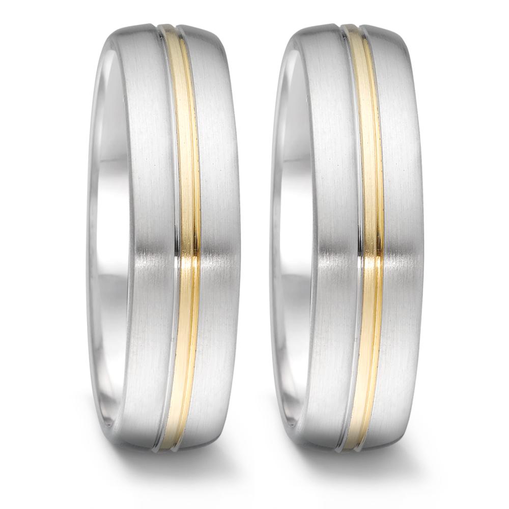 Wedding Ring Stainless steel, 18k Yellow Gold