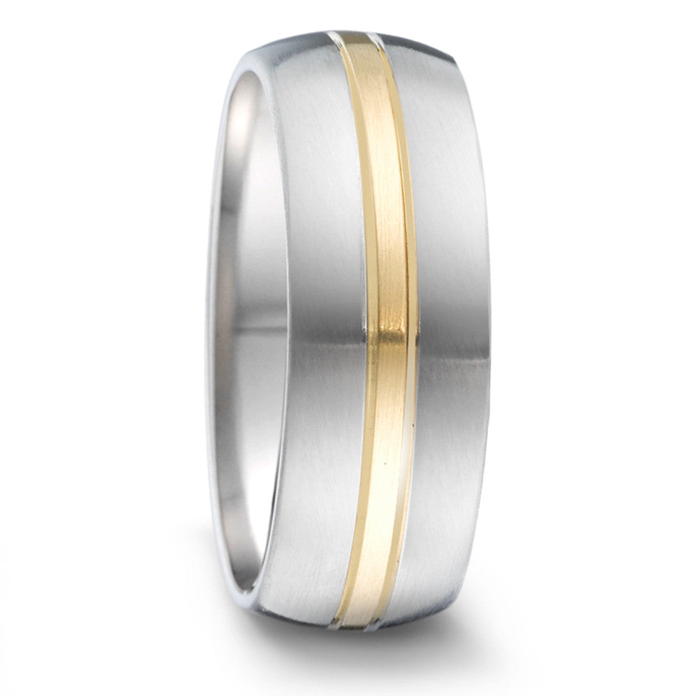 Wedding Ring Stainless steel, 18k Yellow Gold