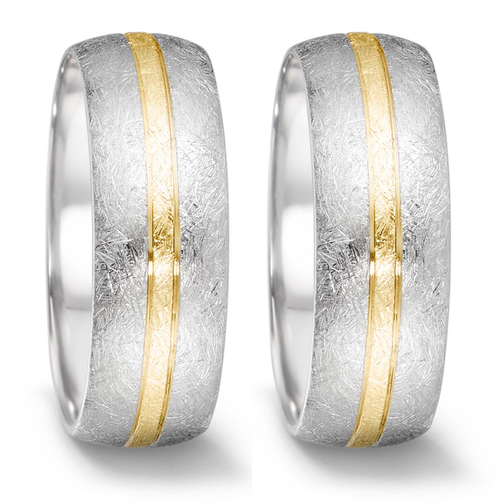 Wedding Ring Stainless steel, 18k Yellow Gold