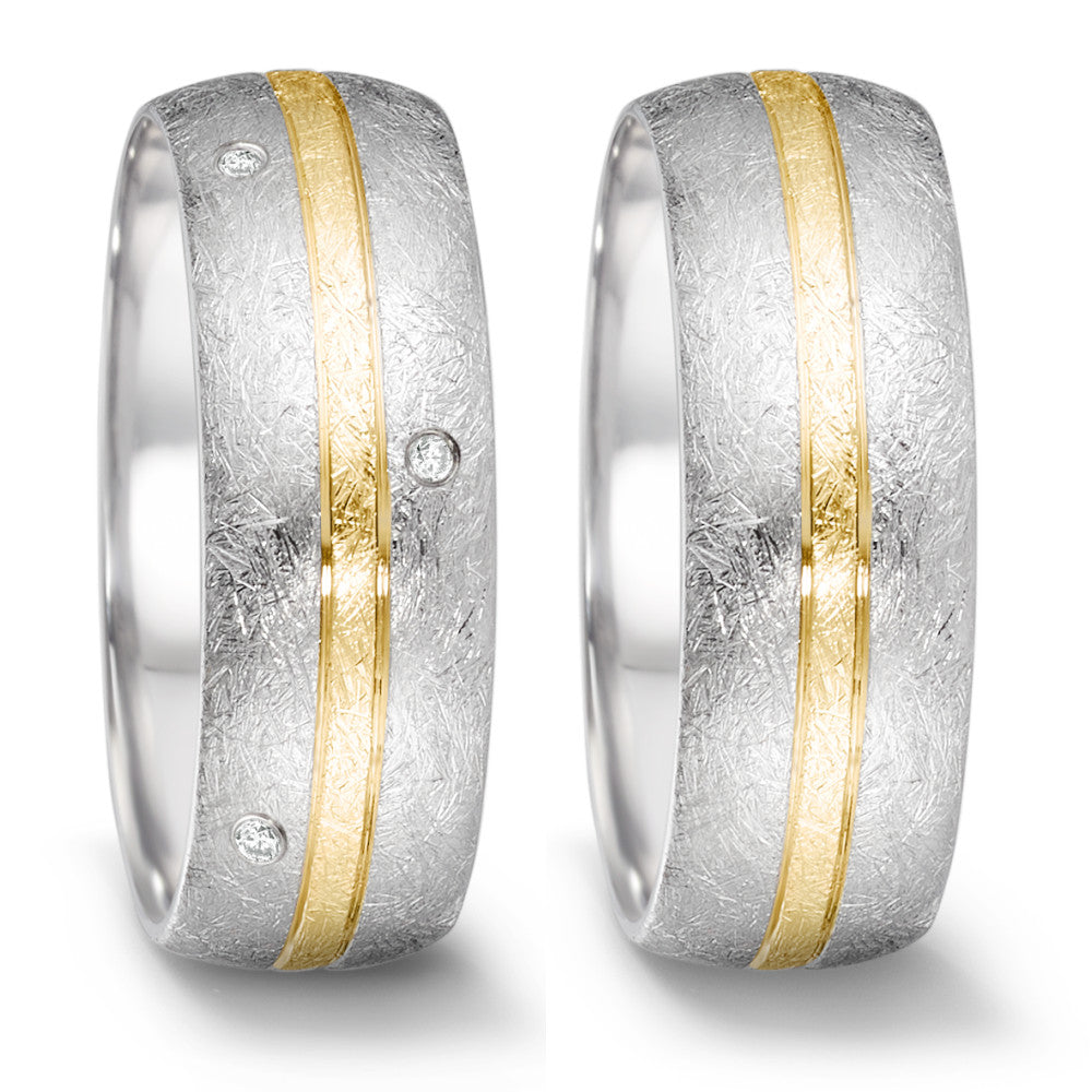 Wedding Ring Stainless steel, 18k Yellow Gold