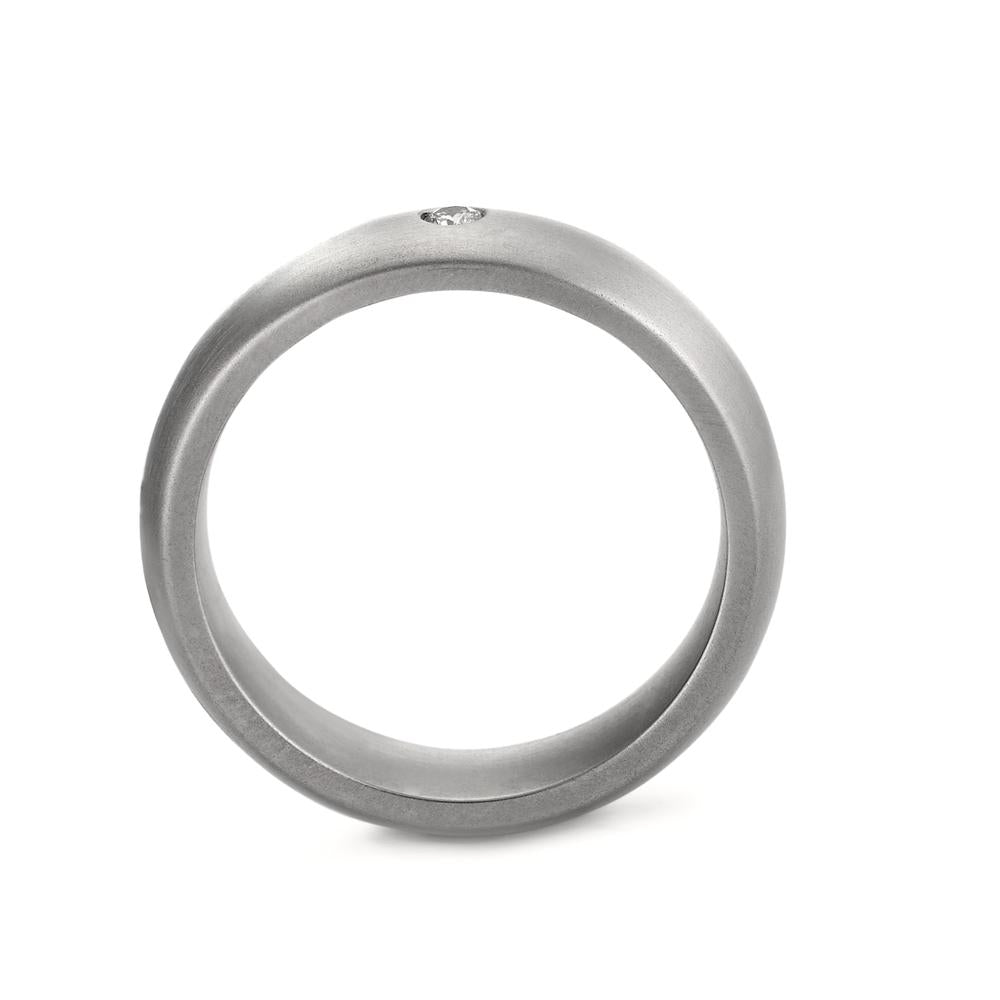 Ring Stainless steel Diamond 0.04 ct, tw-si