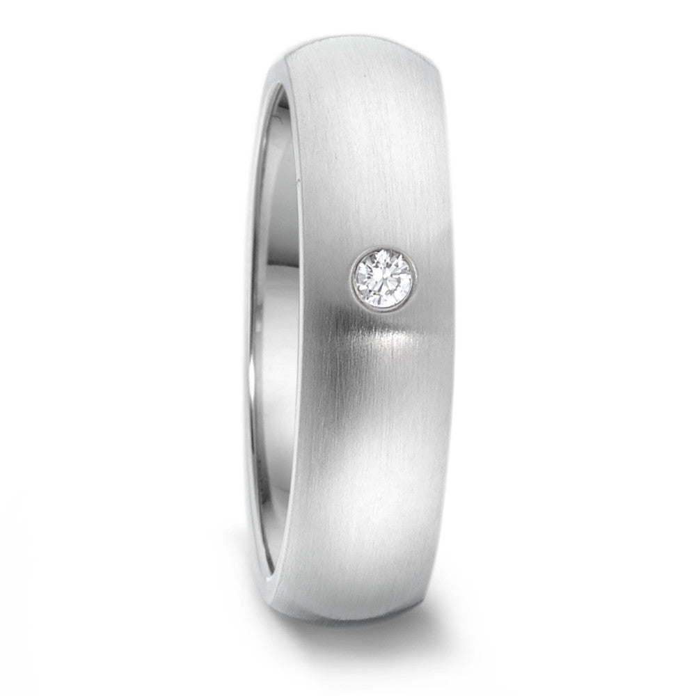 Wedding Ring Stainless steel Diamond 0.04 ct, tw-si