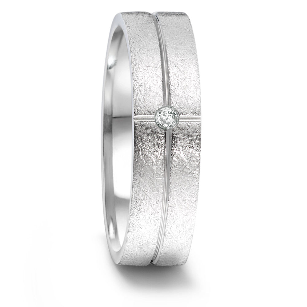 Wedding Ring Stainless steel Diamond 0.02 ct, tw-si