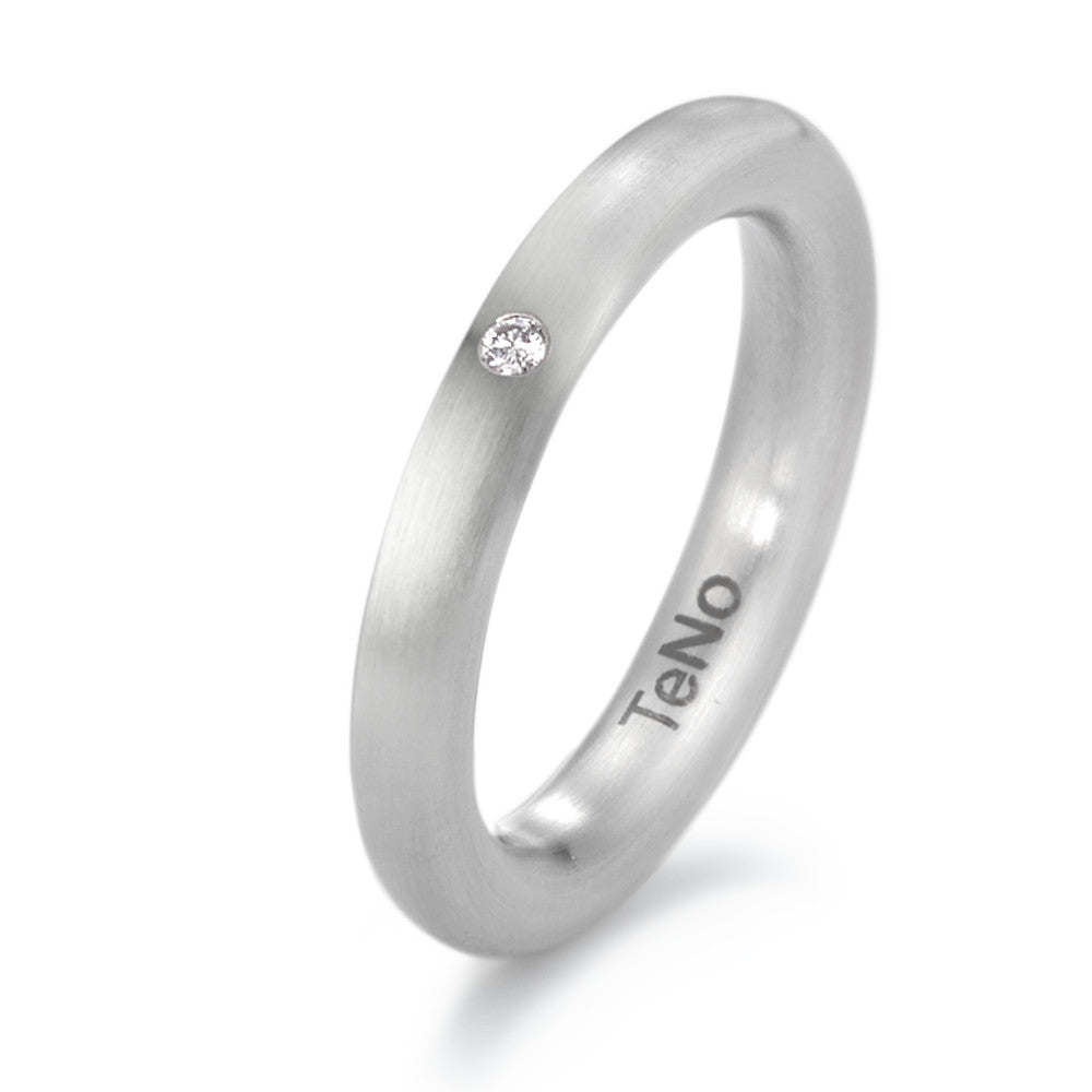 Ring Stainless steel Diamond 0.02 ct, tw-si