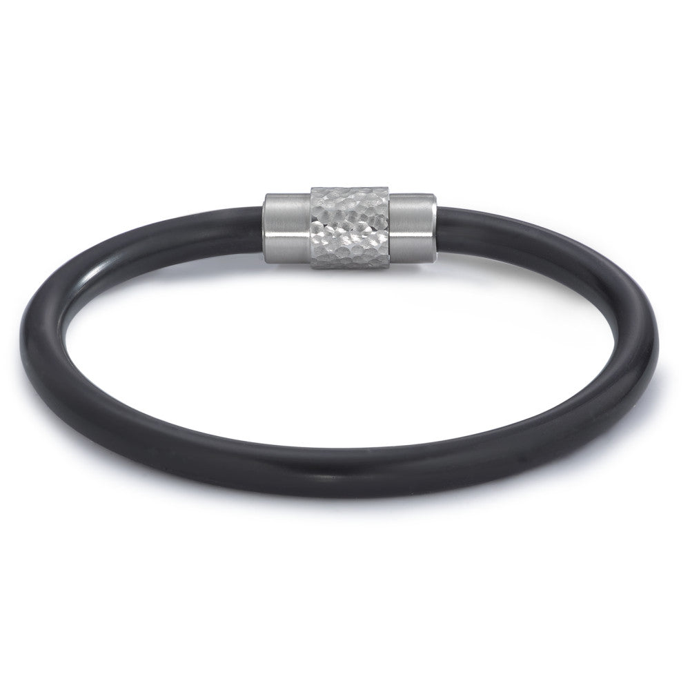 Bracelet Stainless steel, Rubber 19 cm