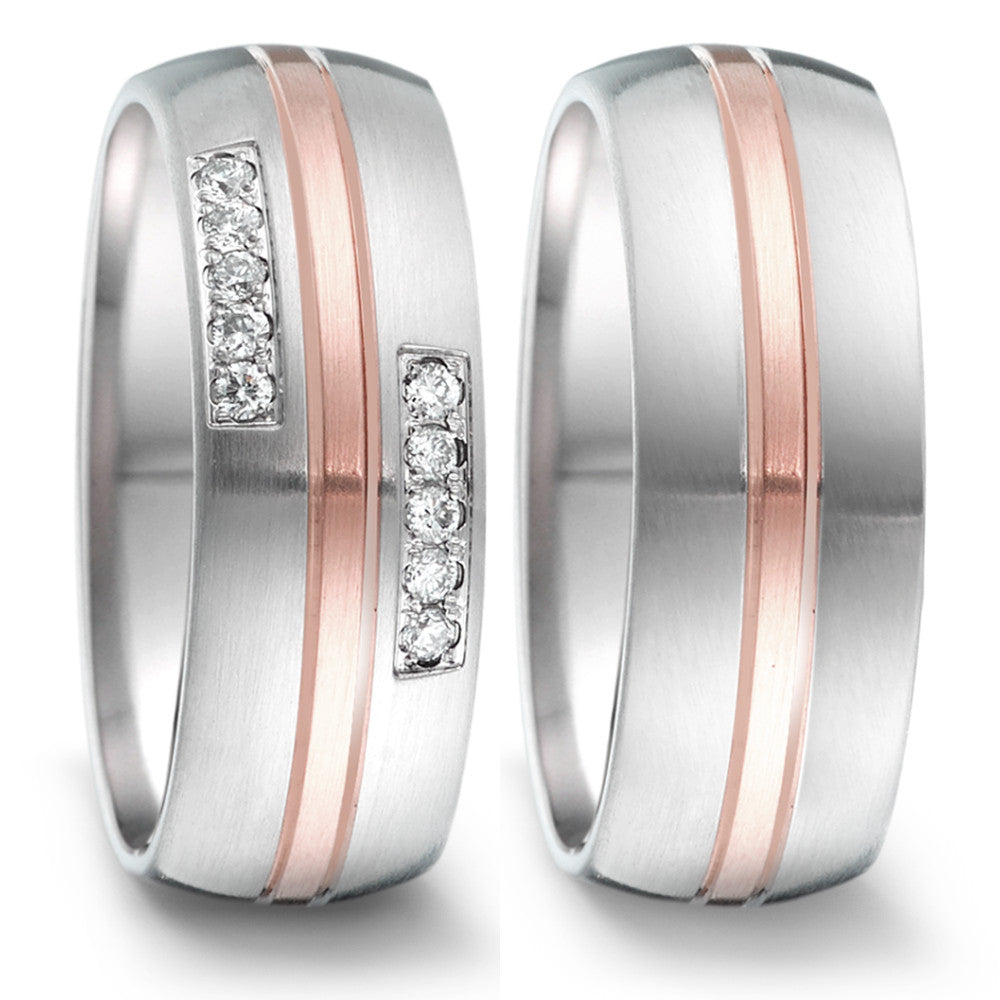 Wedding Ring Stainless steel, 18k Rose Gold