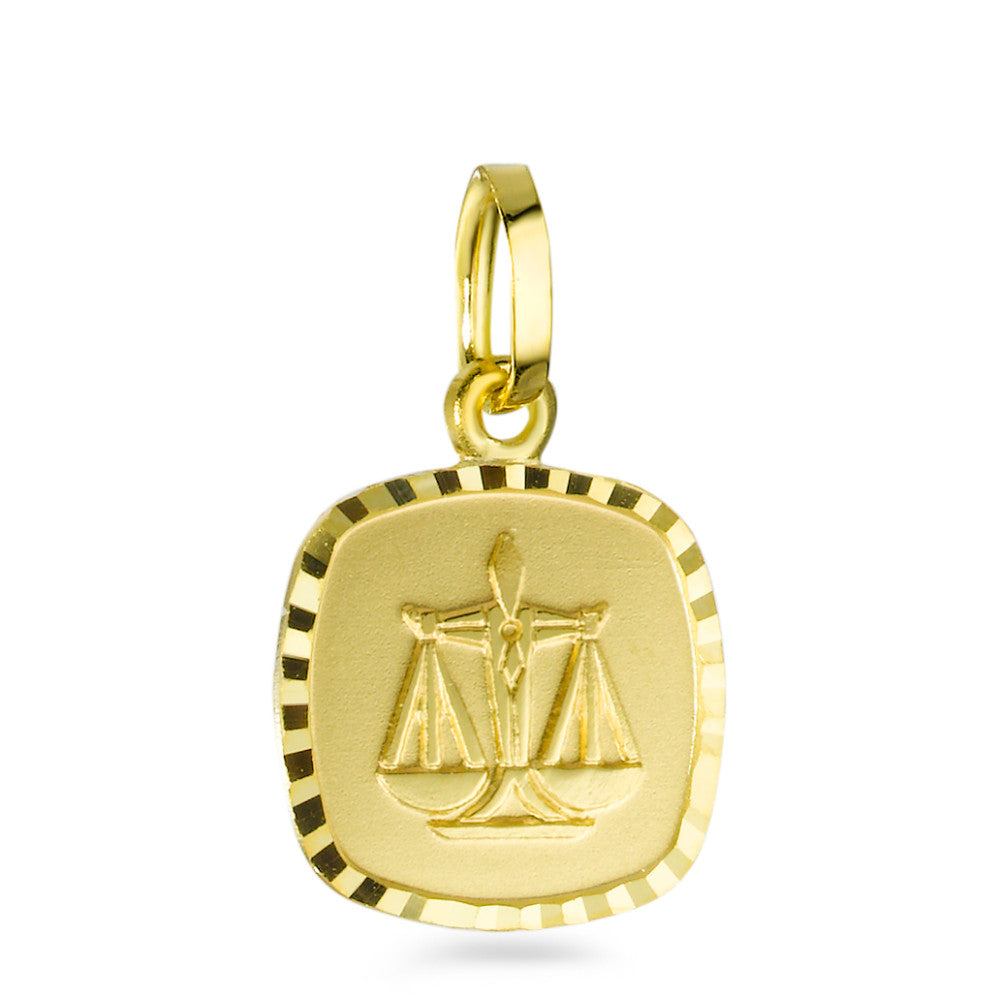 Pendant 9k Yellow Gold Zodiac Sign Libra