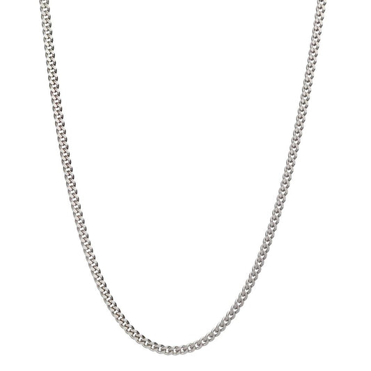 Curb-Necklace 9k White Gold 50 cm