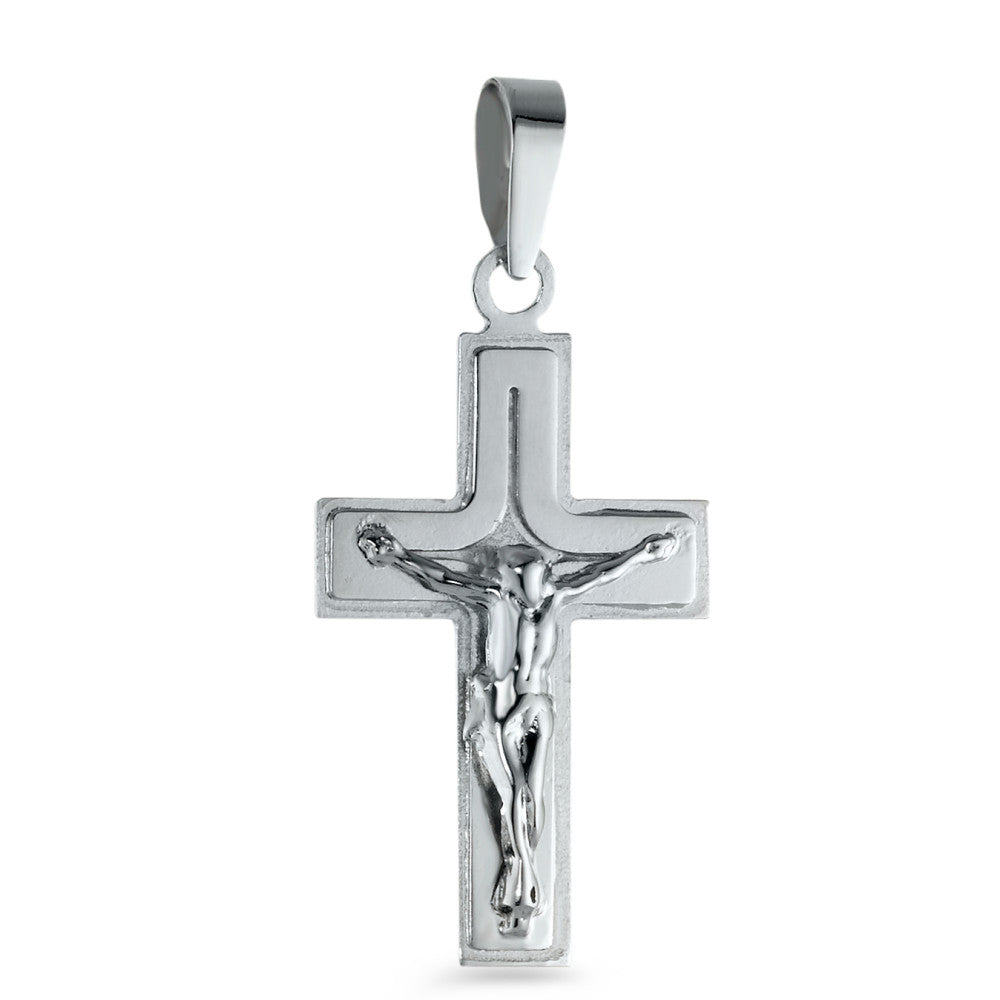 Pendant 9k White Gold Cross