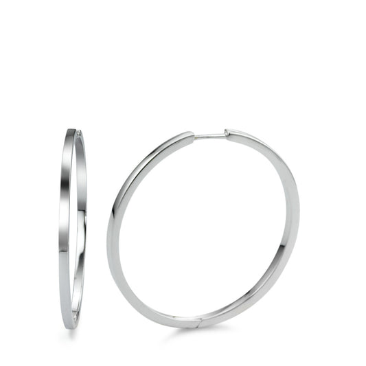 Hoop earrings Silver Rhodium plated