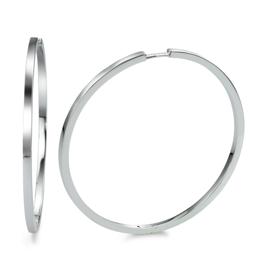 Hoop earrings Silver Rhodium plated