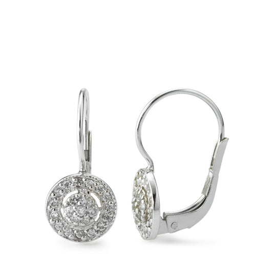 Drop Earrings Silver Zirconia