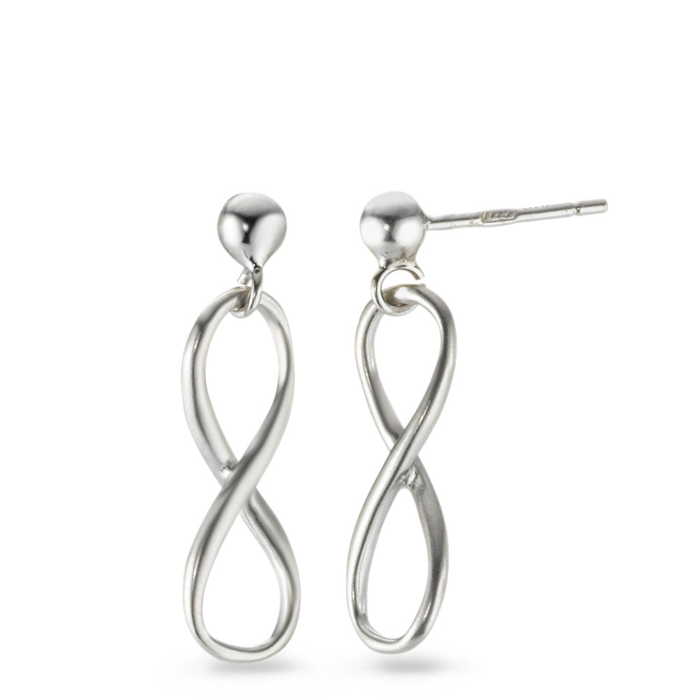 Drop Earrings Silver Rhodium plated Infinity