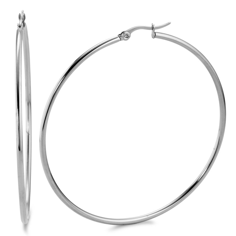 Hoop earrings Stainless steel Ø70 mm