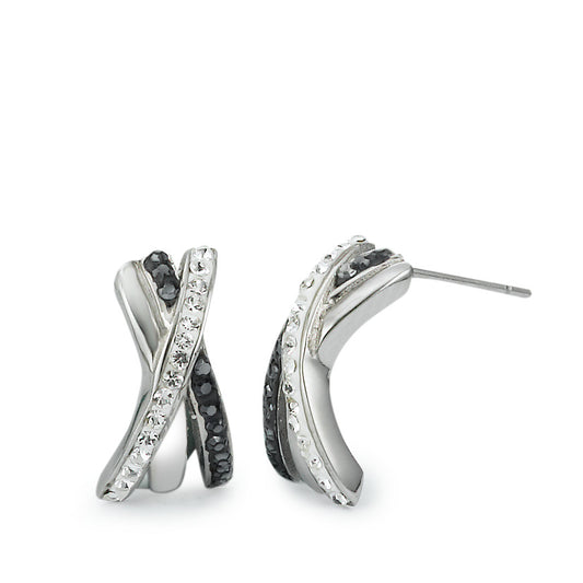 Stud earrings Stainless steel Crystal