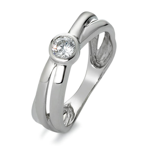 Ring 9k White Gold Zirconia