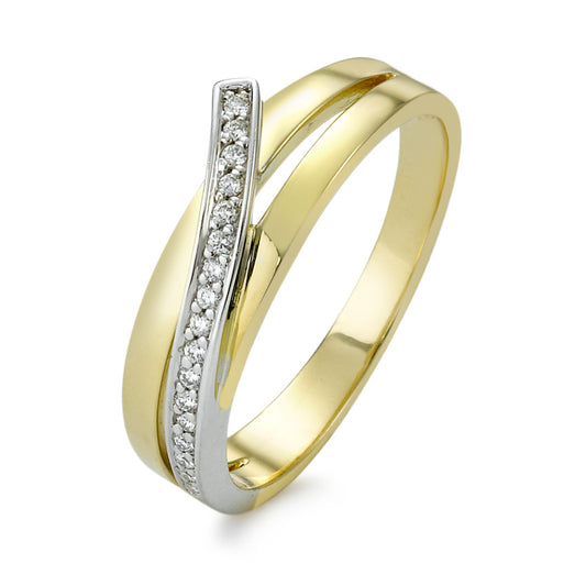 Ring 18k Yellow Gold Diamond 0.09 ct, w-si