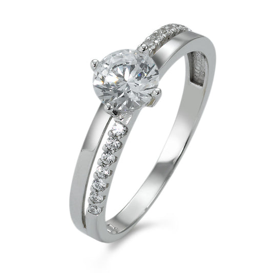 Solitaire ring 9k White Gold Zirconia