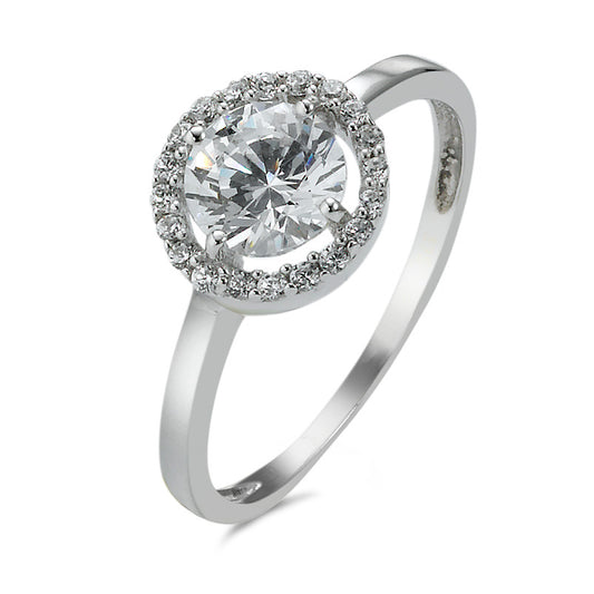 Ring 9k White Gold Zirconia