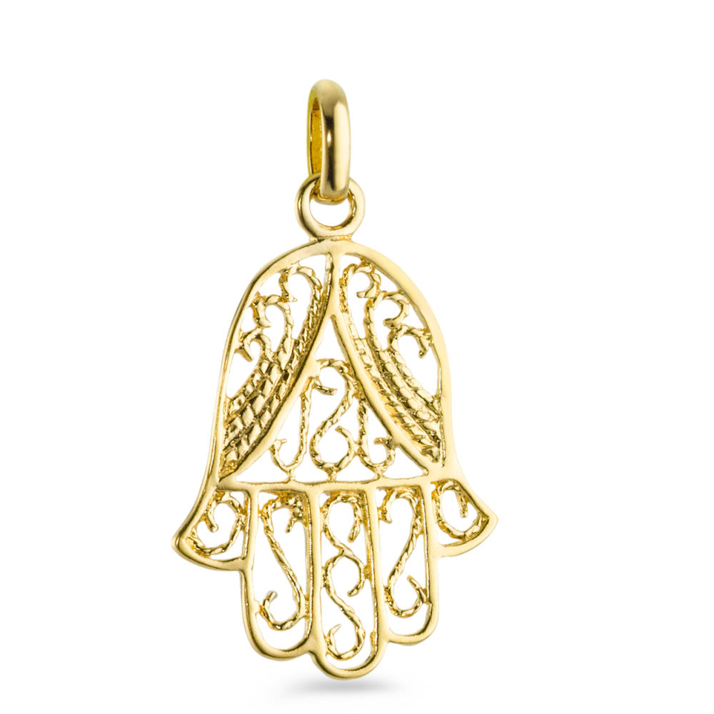 Pendant Bronze Gold plated Fatima