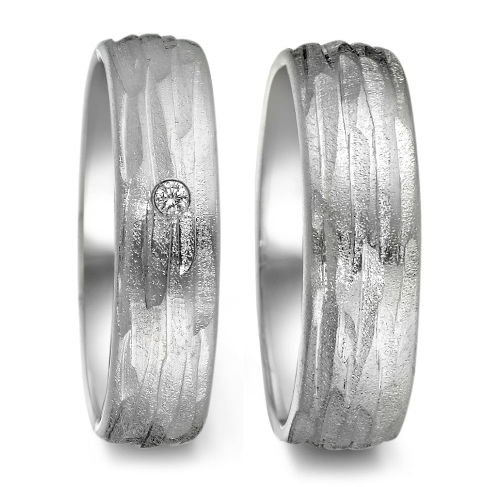 Wedding Ring Silver Rhodium plated