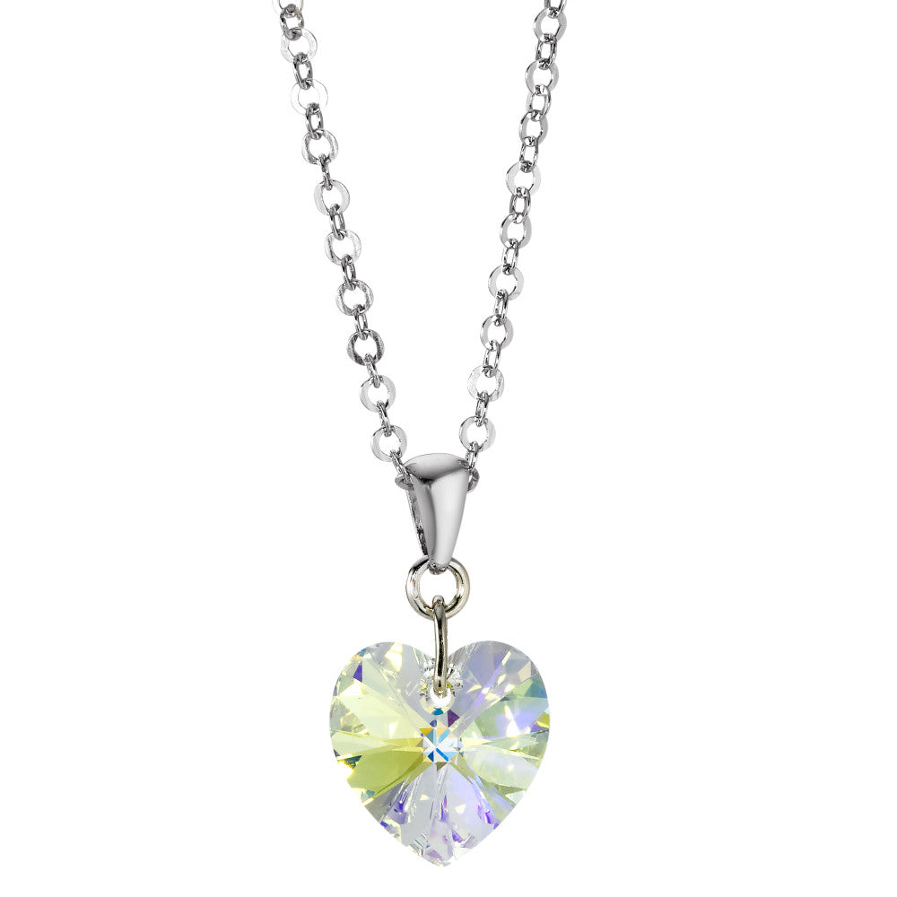 Necklace with pendant Silver Crystal Rhodium plated 42 cm