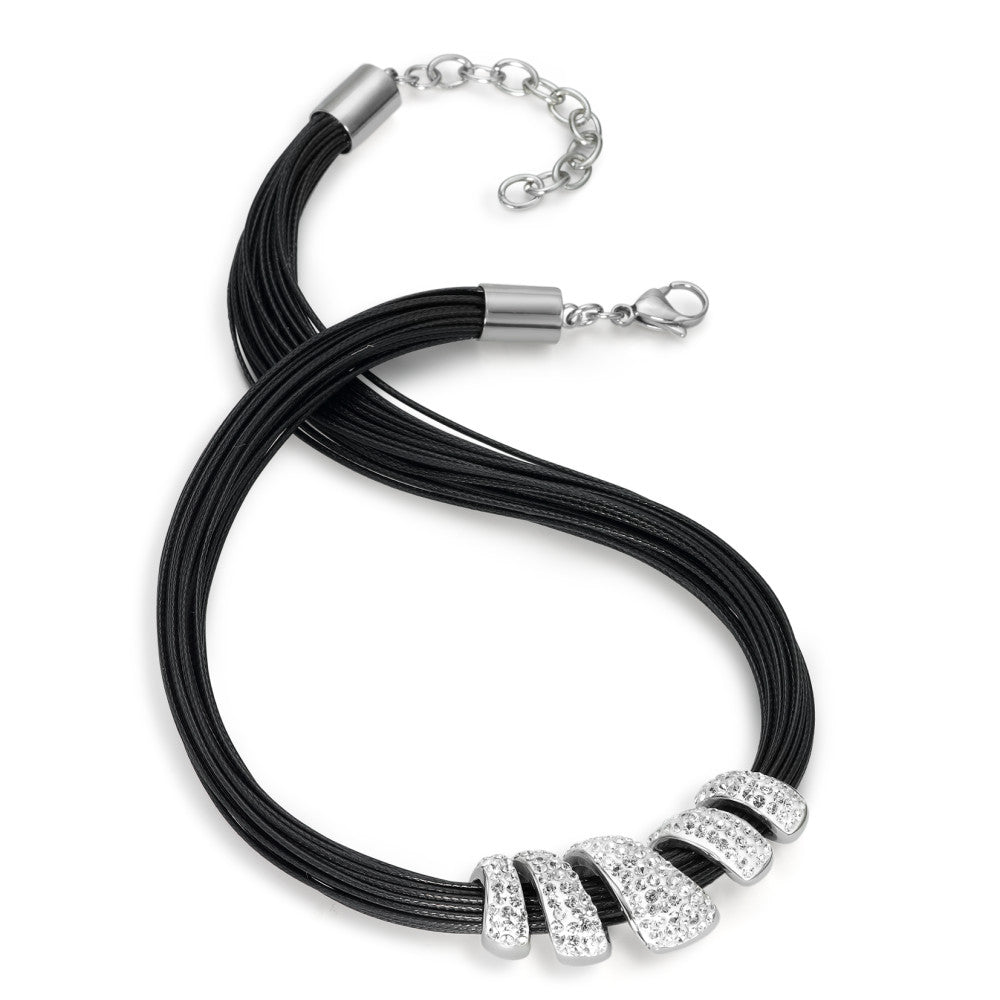 Necklace Stainless steel Zirconia 42-47 cm