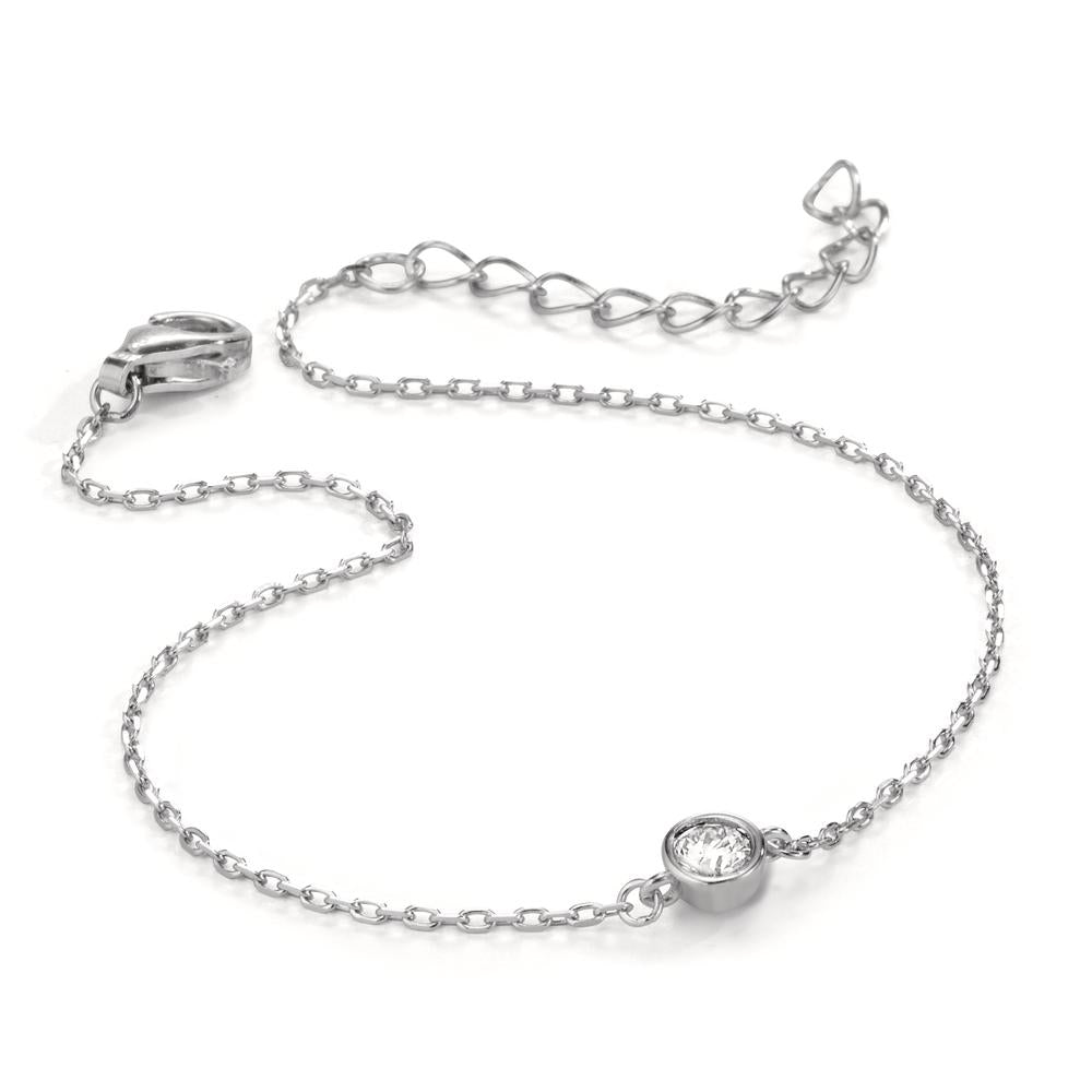 Bracelet Silver Zirconia Rhodium plated 16-19 cm