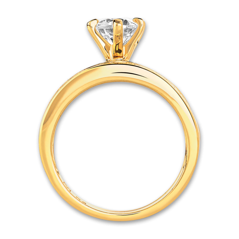 Ring AM-plated Zirconia Yellow Gold plated