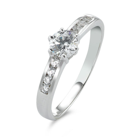 Solitaire ring Silver Zirconia