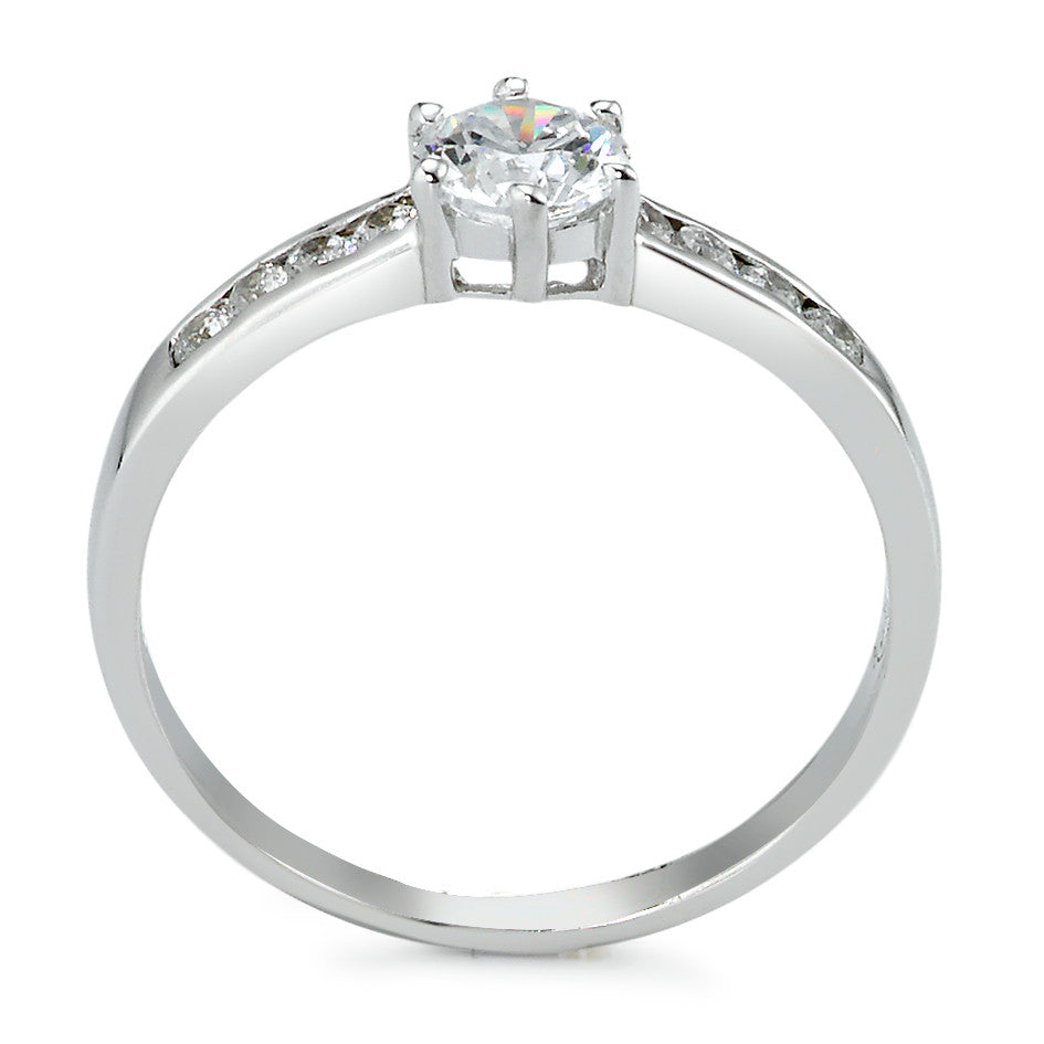 Solitaire ring Silver Zirconia