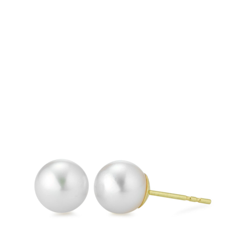 Stud earrings 18k Yellow Gold Akoya pearls